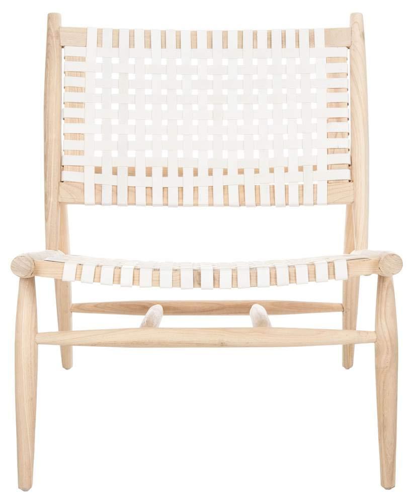 Soleil Accent Chair - ACH1001 - White/Natural - Safavieh