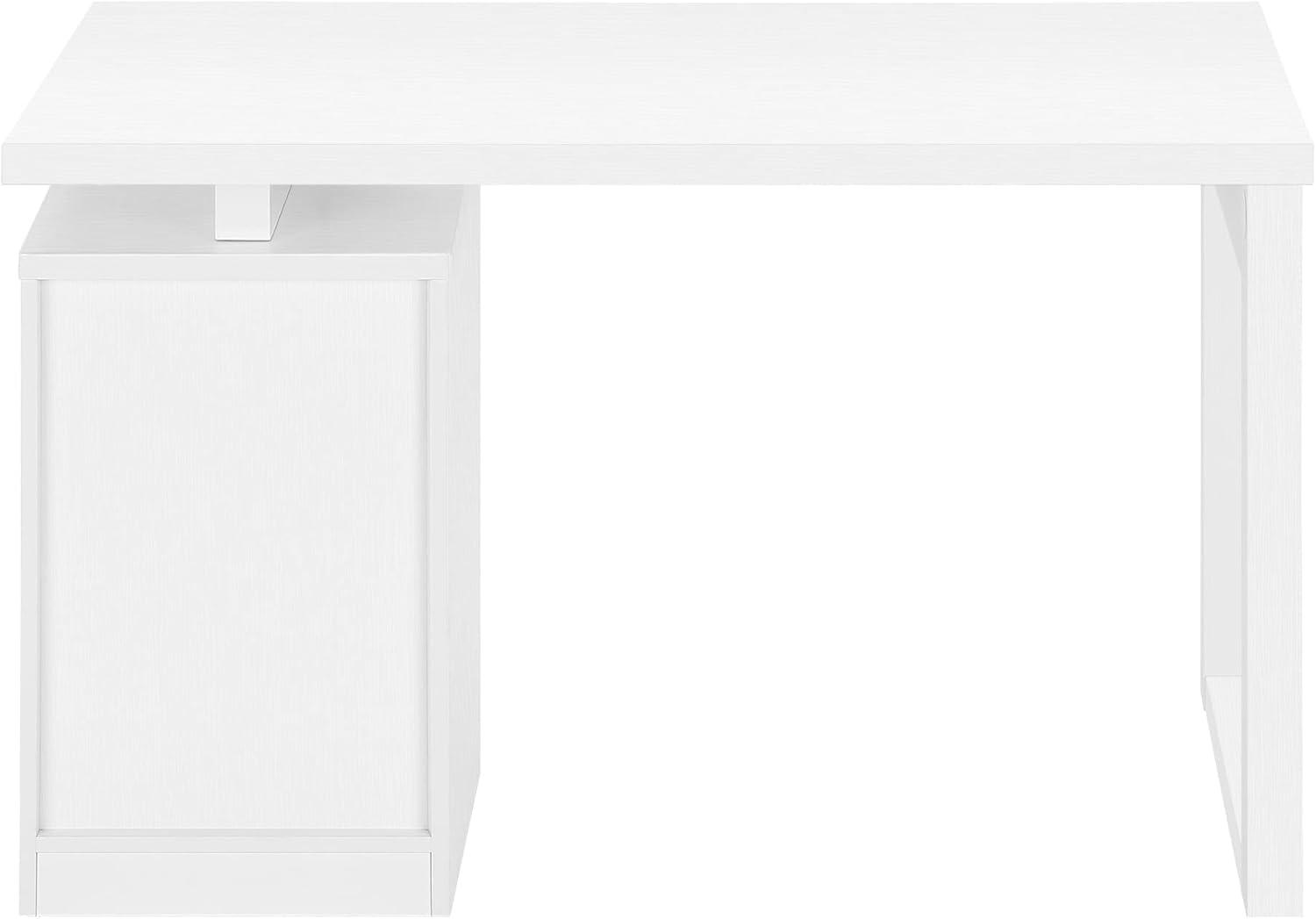 Monarch Specialties Computer Desk Home Office Laptop Left Right Set-Up Storage Drawers 48InchL Work Laminate White Contemporary Modern