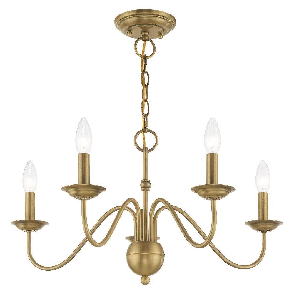 Livex Lighting Windsor 5 - Light Chandelier in  Polished Brass