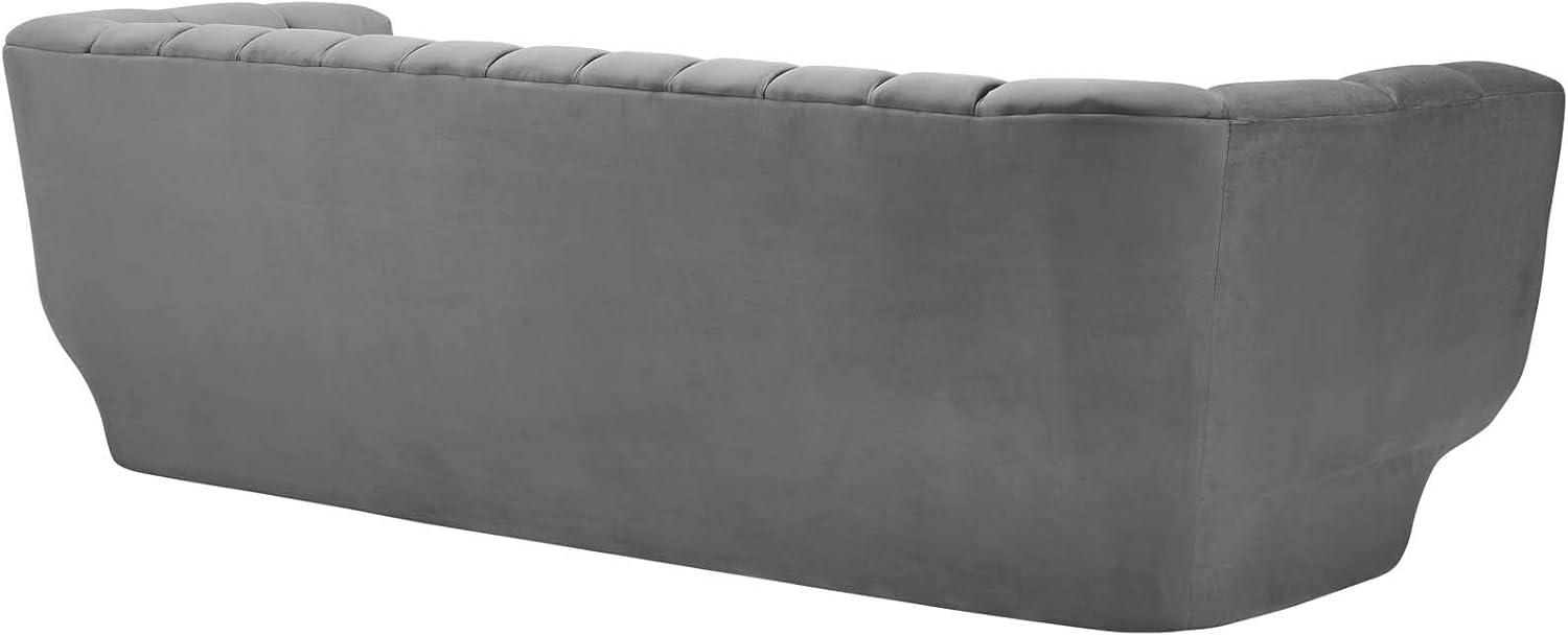 Silver Orchid Burke Channel Tufted Performance Velvet Sofa by Modway