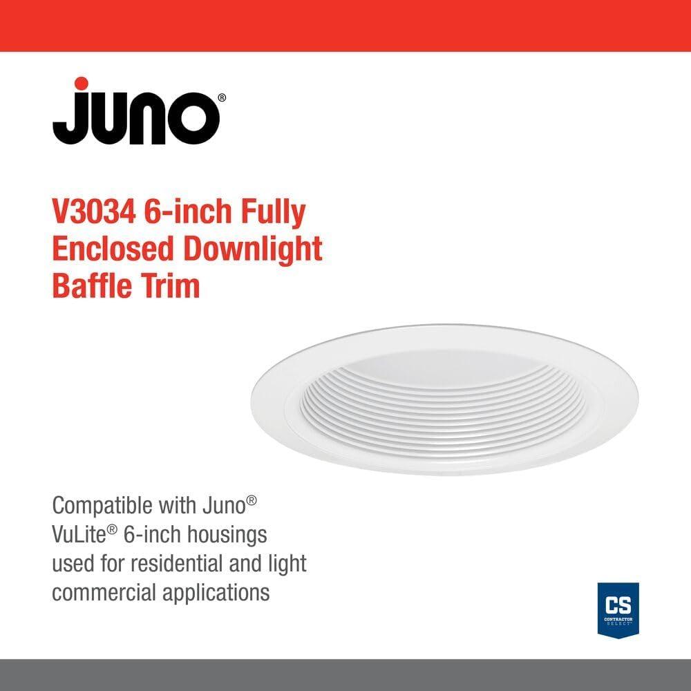 White Aluminum 6-Inch Round Recessed Lighting Trim