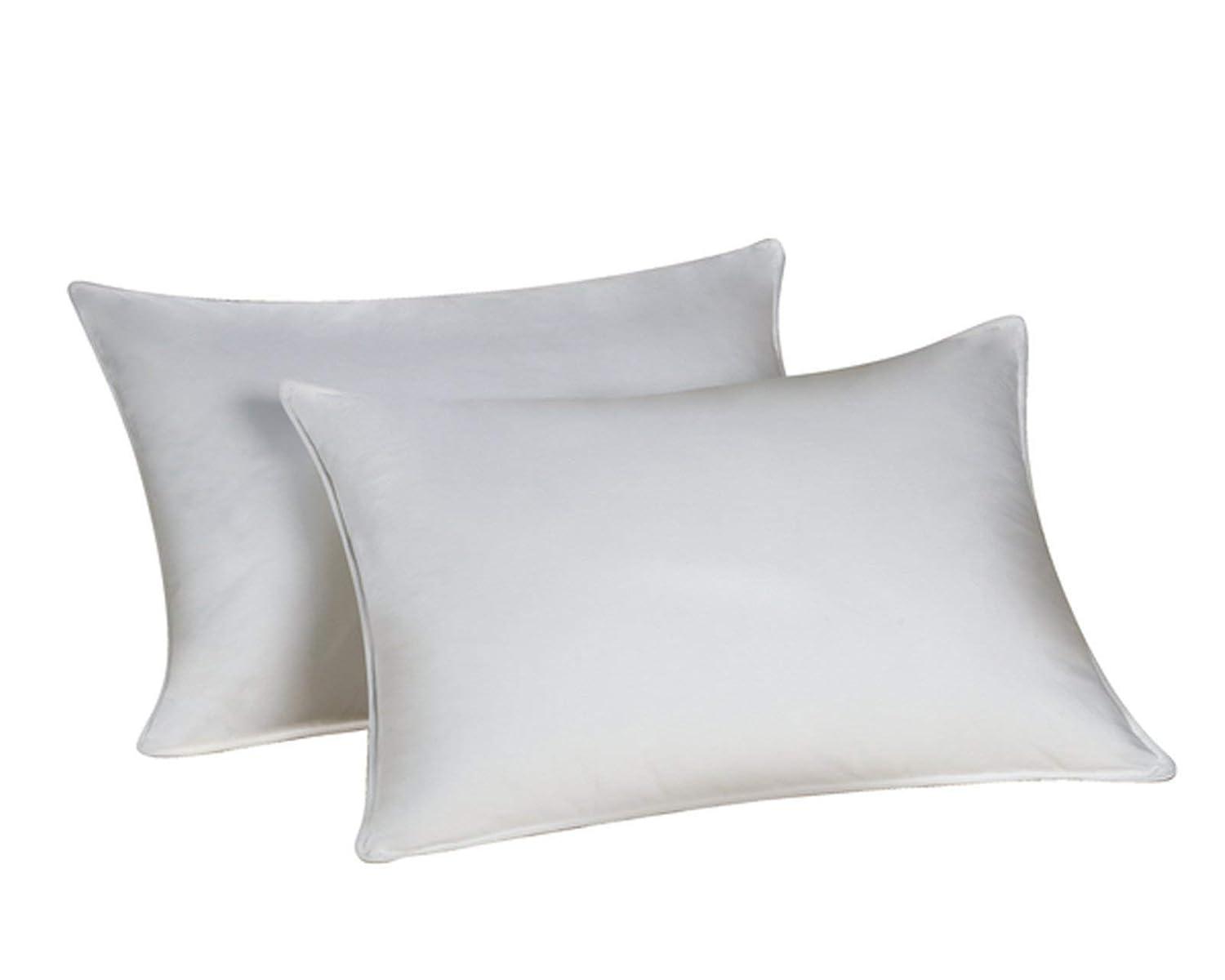 Hypoallergenic Medium Firm White Cotton Bed Pillow Set
