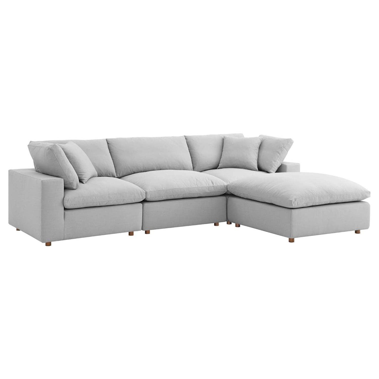 Commix Down Filled Overstuffed 4 Piece Sectional Sofa Set-EEI-3356