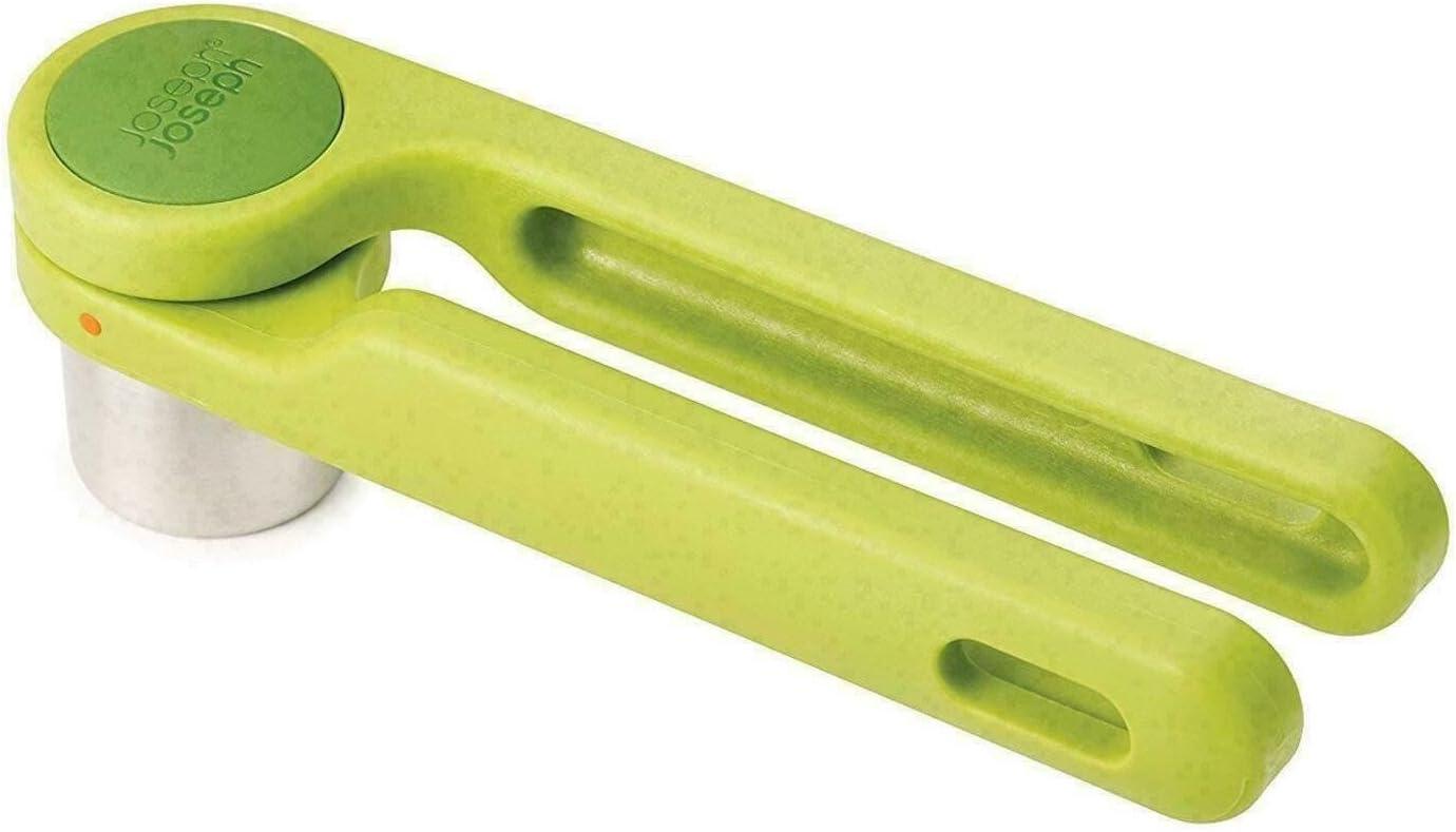 Green Ergonomic Twist-Action Stainless Steel Garlic Press