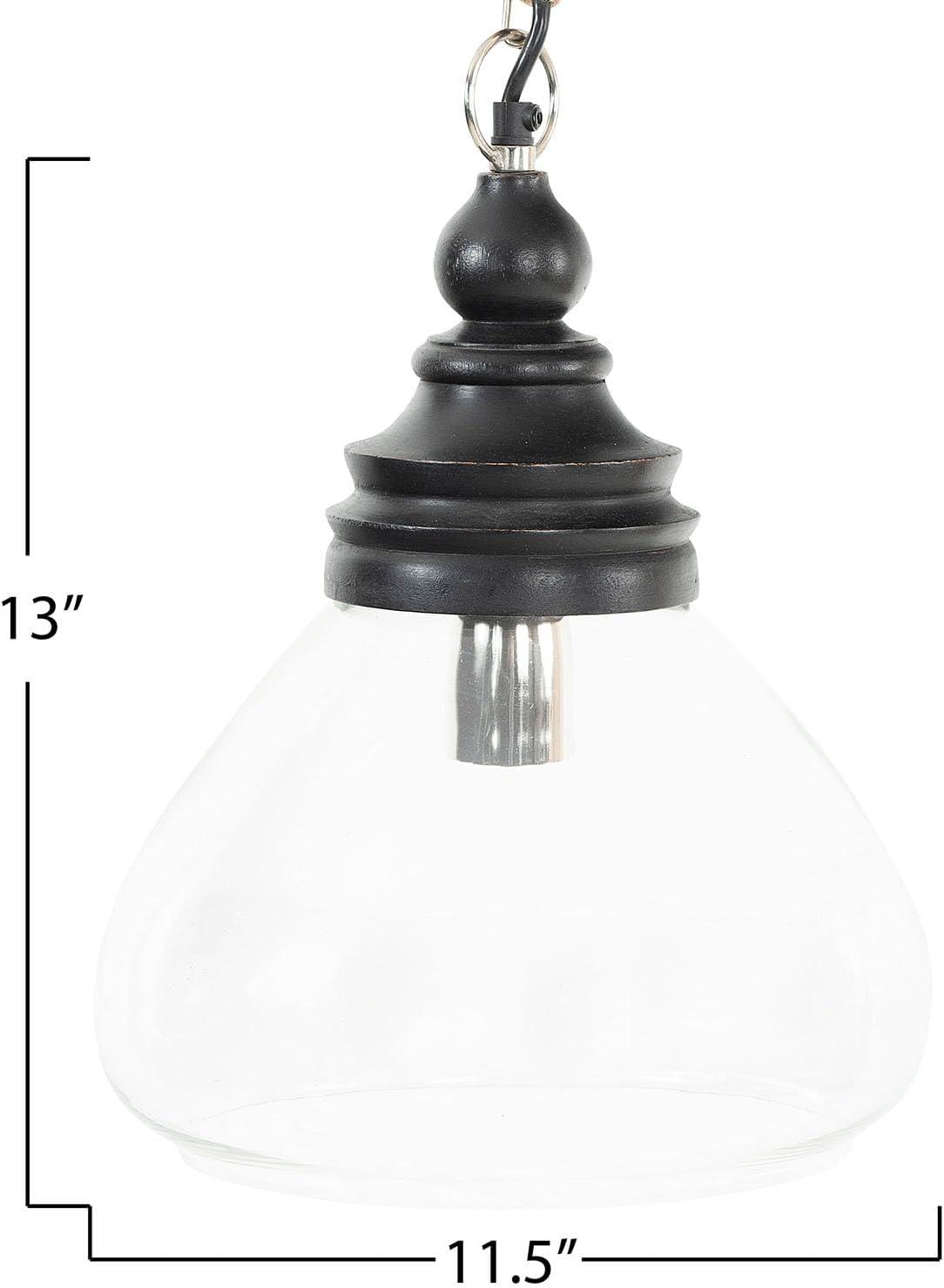August Grove® Bellantoni Distressed Mango Wood Ceiling Light