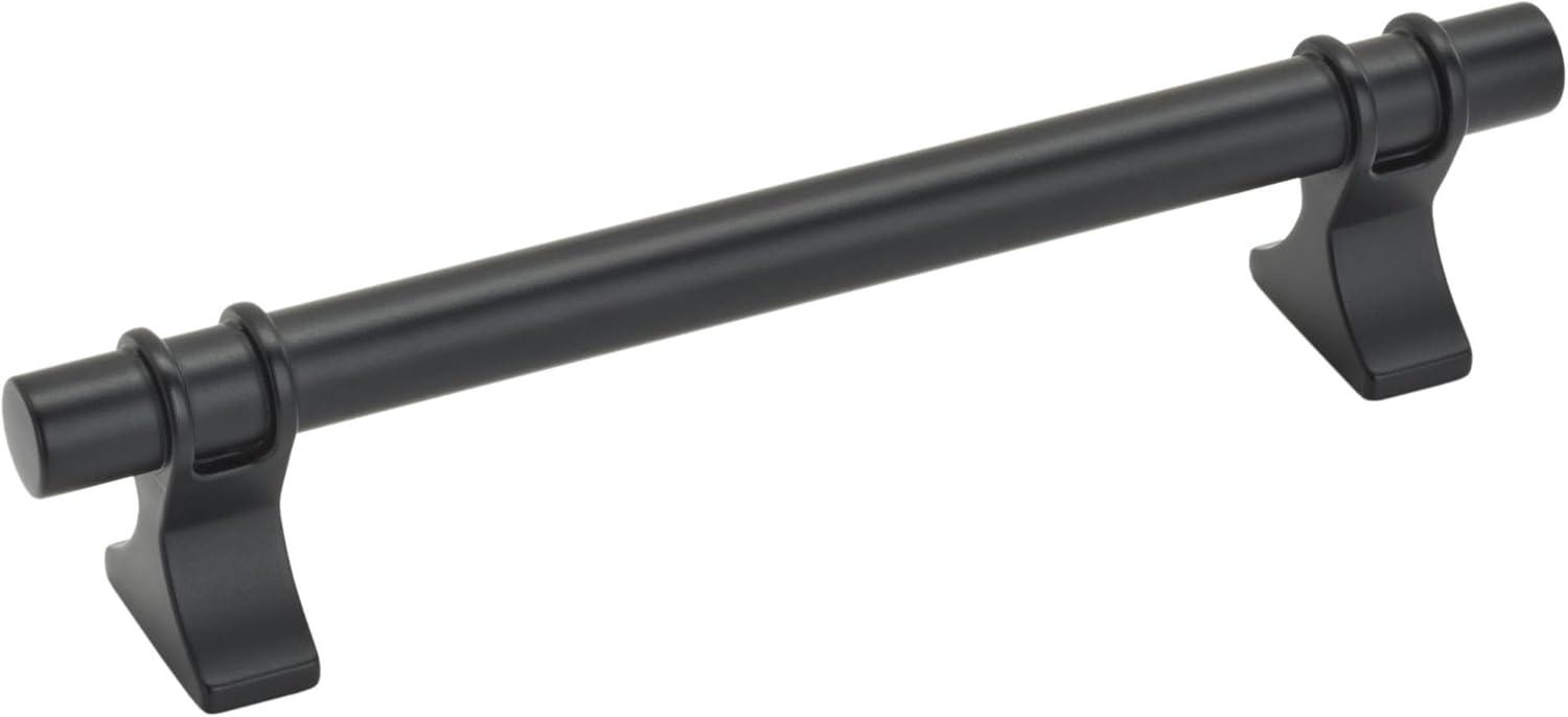 Amerock Davenport 5-1/16 inch (128mm) Center-to-Center Matte Black Cabinet Pull