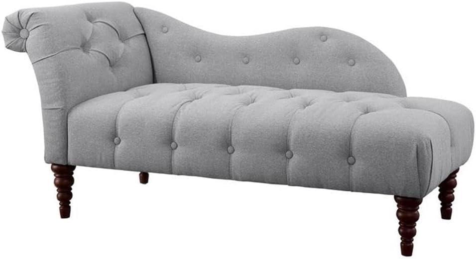 Lexicon Blue Hill 66" Traditional Textured Fabric Chaise in Dove Gray