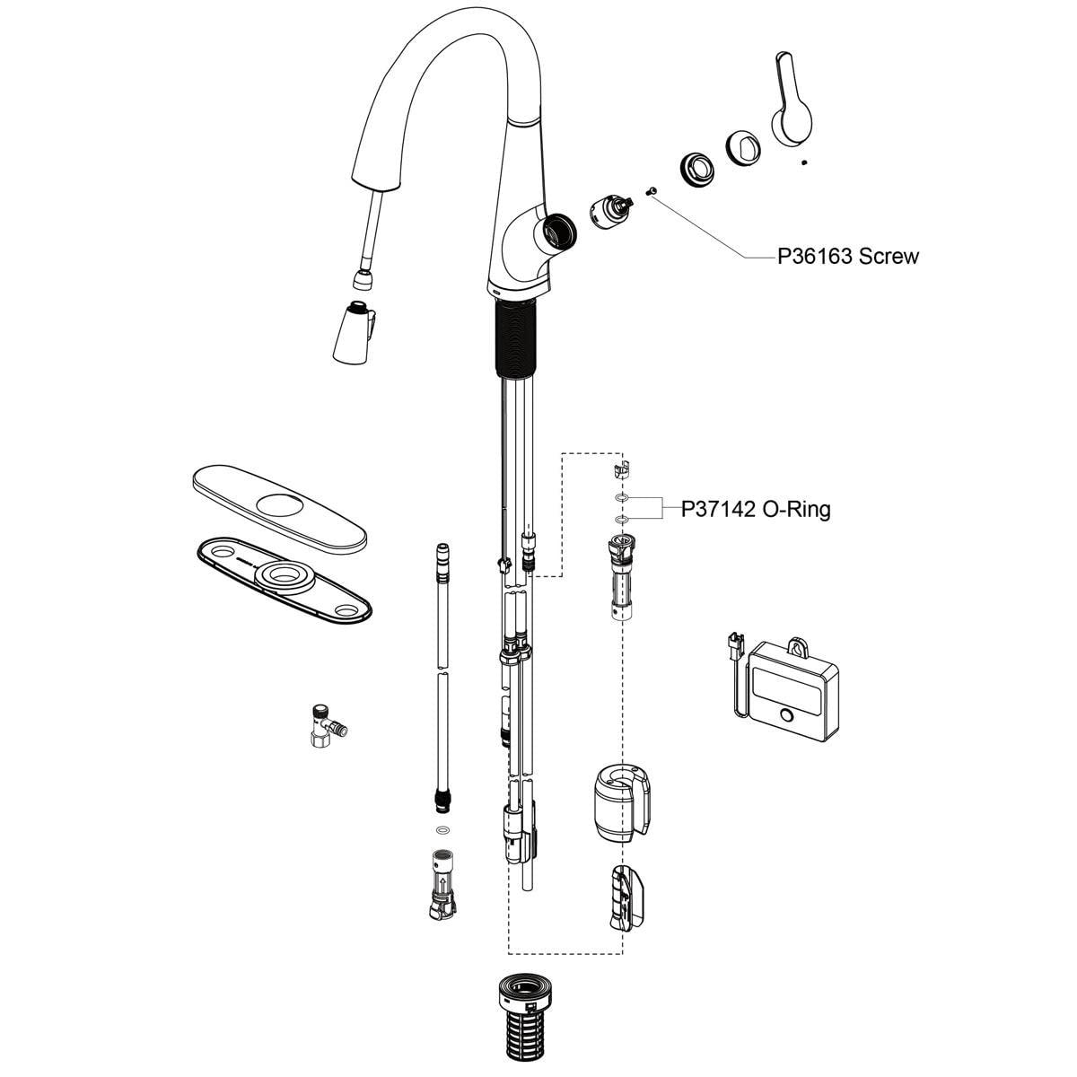 Avado Pull Down Single Handle Kitchen Faucet