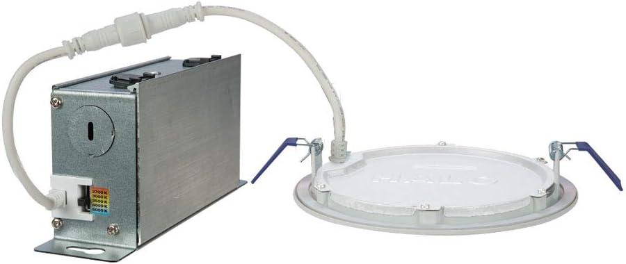 HALO HLB 4 inch LED Recessed Light, Thin Canless, Dimmable w/Selectable Color Temperatures with 2 Trims- HLB4069FS1EMWR-2TR