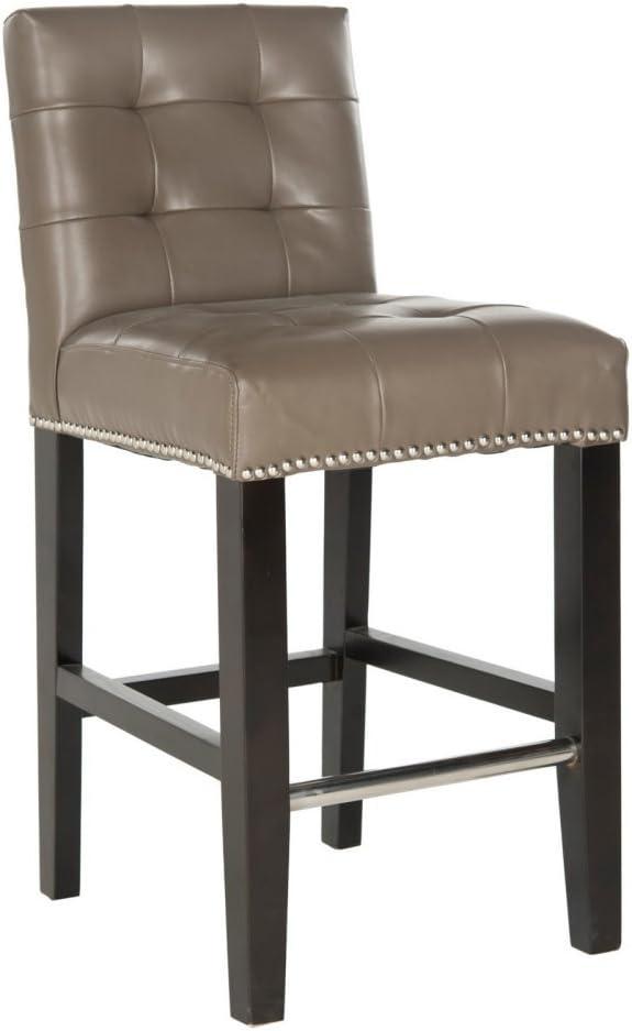 Thompson 23.9" Counter Stool with Silver Nail Heads - Clay - Safavieh