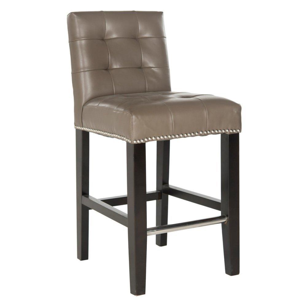 Thompson 23.9" Counter Stool with Silver Nail Heads - Clay - Safavieh