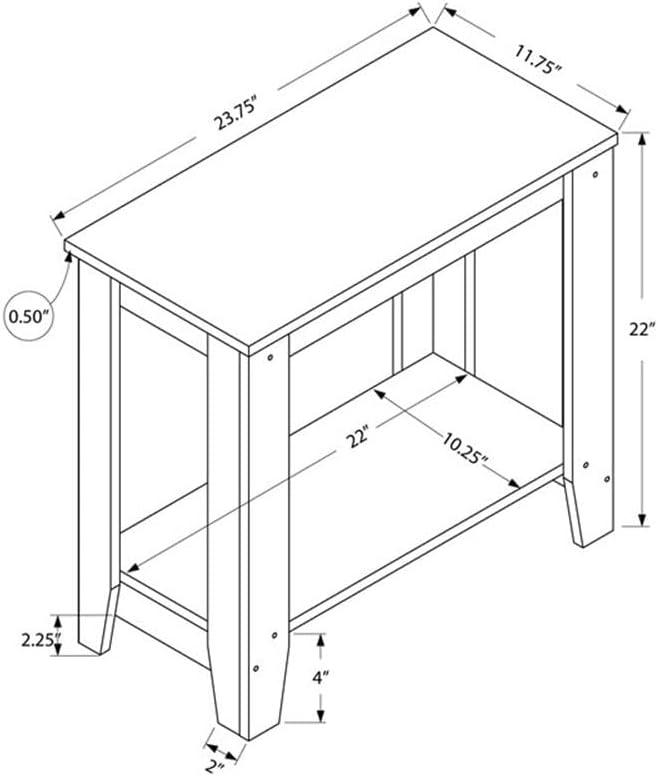 Monarch Specialties Accent Table, Side, End, Nightstand, Lamp, Living Room, Bedroom, Brown Laminate