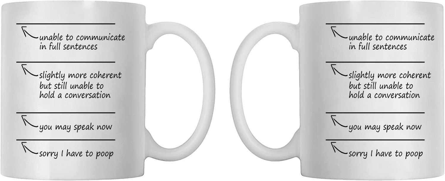 Aviento You May Speak Now 11 Ounces Ultra White Ceramic Funny Coffee Mug