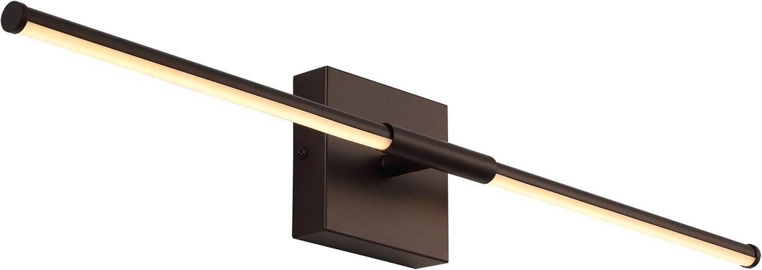 JONATHAN Y Makena 16.25" Modern Minimalist Dimmable Integrated LED Metal Wall Sconce, Oil Rubbed Bronze