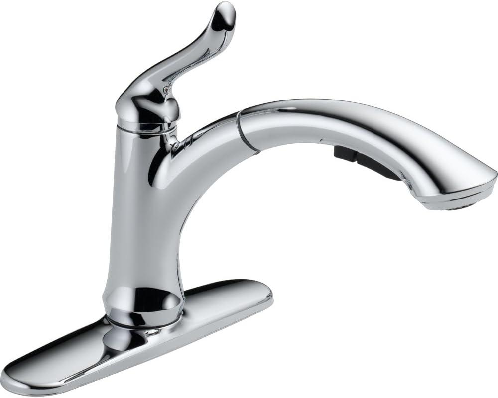 Chrome Transitional Pull-Out Spray Kitchen Faucet