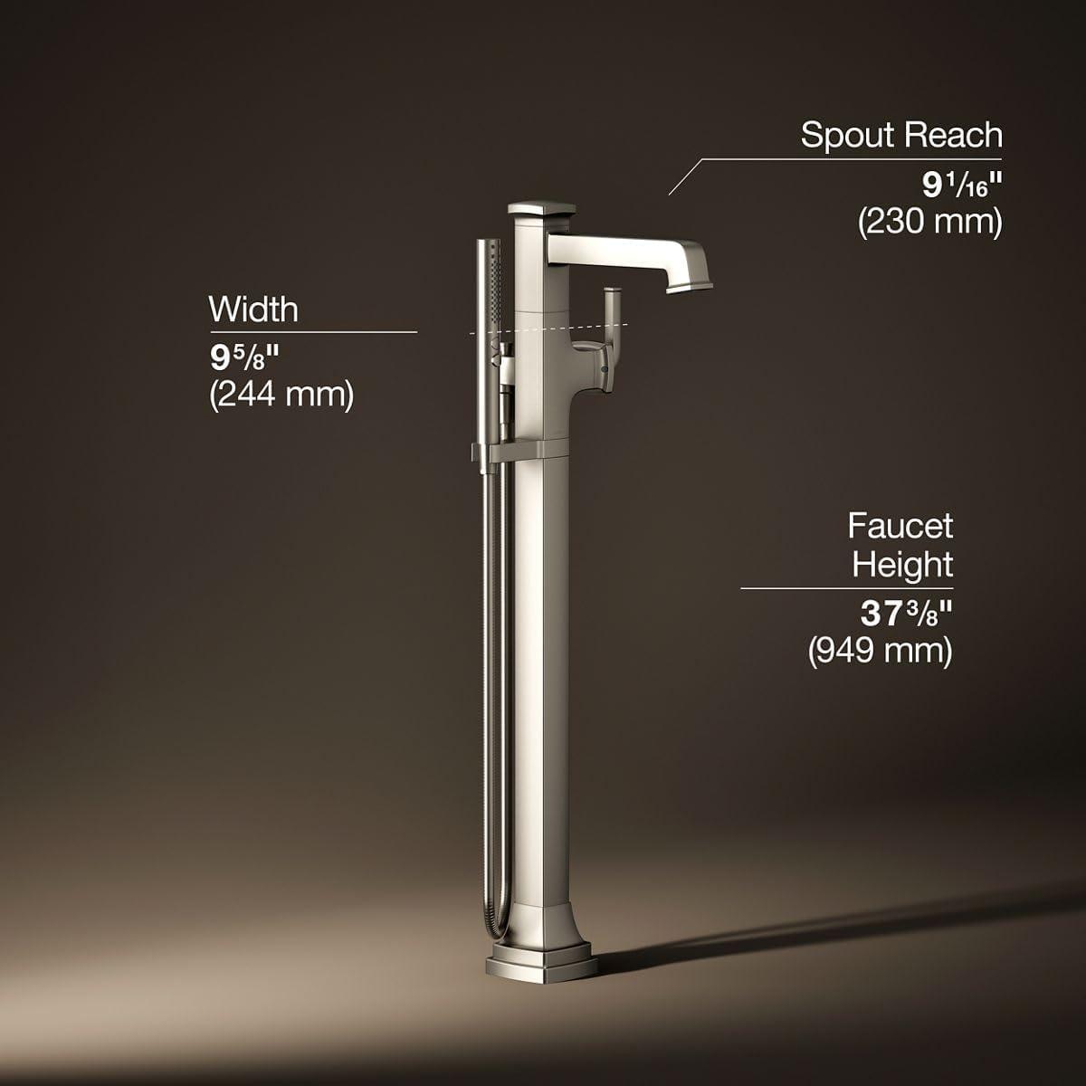 Riff Floor-Mount Bath Filler Trim