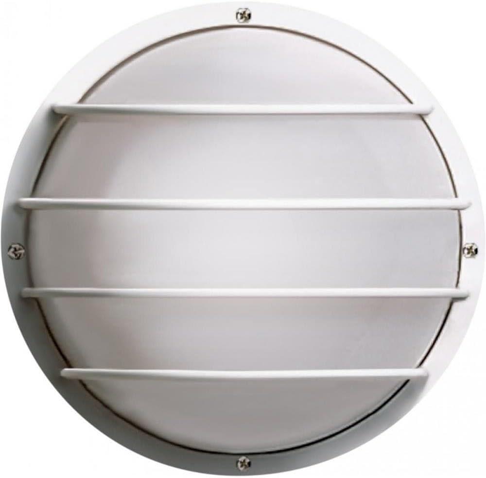Eco-Friendly 10" White Poly Round Cage Direct-Wire Sconce