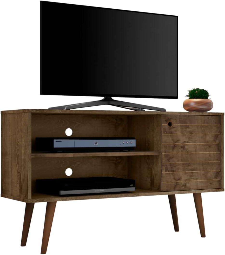 Liberty Mid-Century Modern 2 Shelves and 1 Door TV Stand for TVs up to 46" - Manhattan Comfort