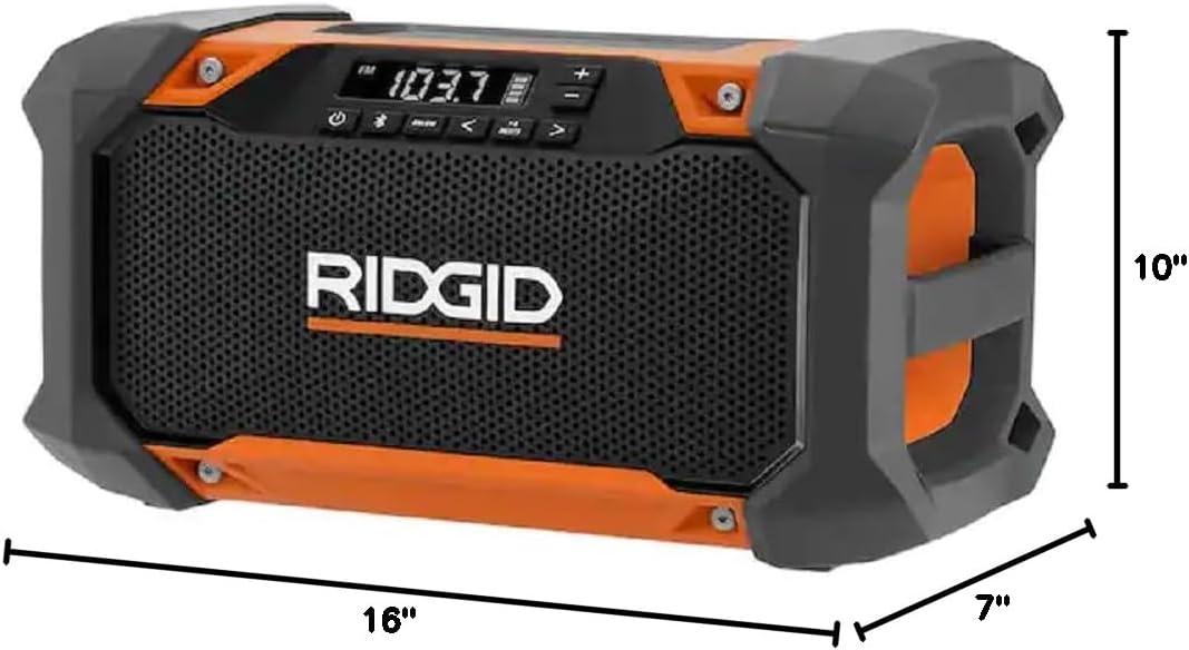 RIDGID 18V Hybrid Jobsite Radio with Bluetooth Technology (Tool Only)