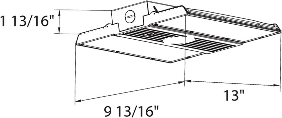 RAB Lighting RAB RBAY17S LED Linear High Bay, 80/100/130W, 35/40/50K, Compact Design, Adjustable Power and Color Temperature, 120-277V, Includes Chain and V-Hook for Mount, White