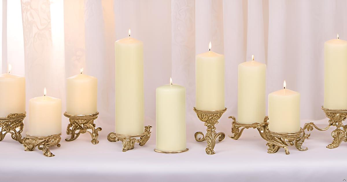 Ivory Unscented Wax Pillar Candle 3 x 3 Inch