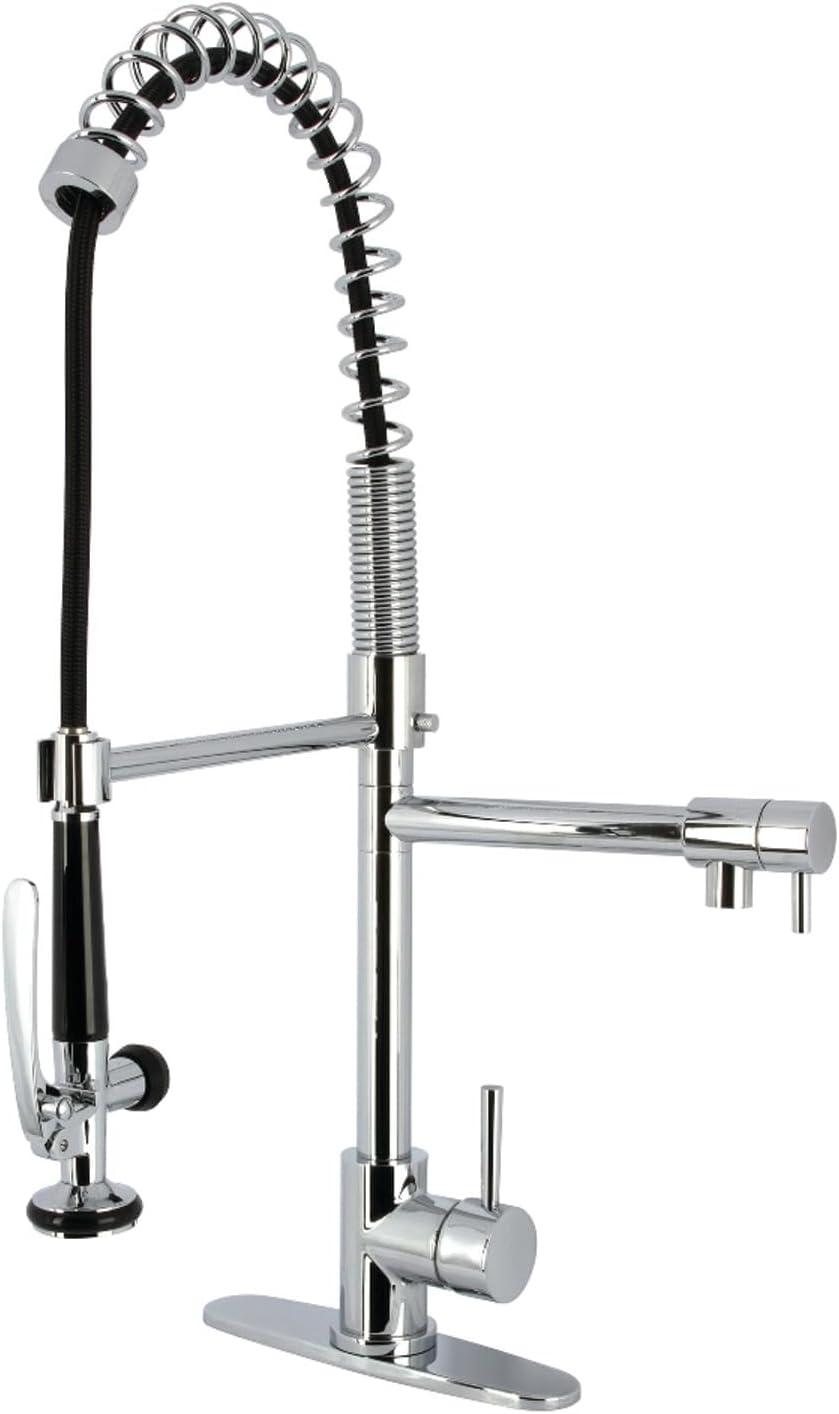 Polished Chrome Single Handle Pre-Rinse Kitchen Faucet