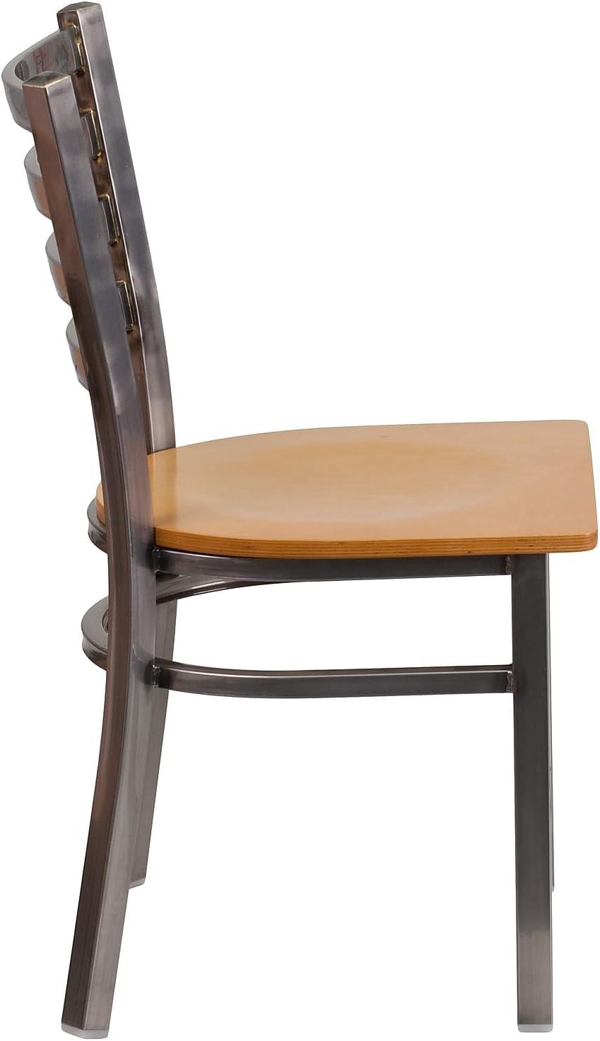 Flash Furniture Kendall Clear Coated Ladder Back Metal Restaurant Chair
