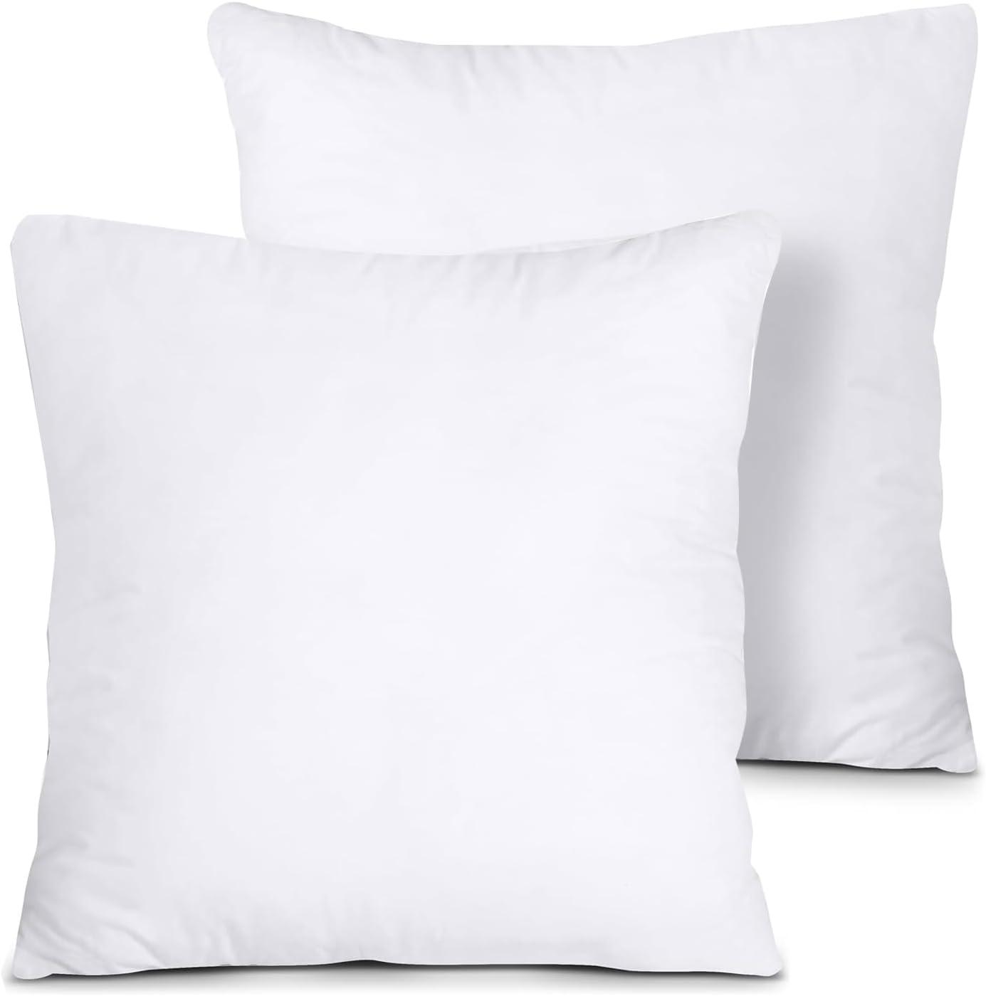 Linjieee Large Throw Pillows for Couch 24x24 2-Piece Non-woven Pillow Core Substitute Polyester Square Pillow Core