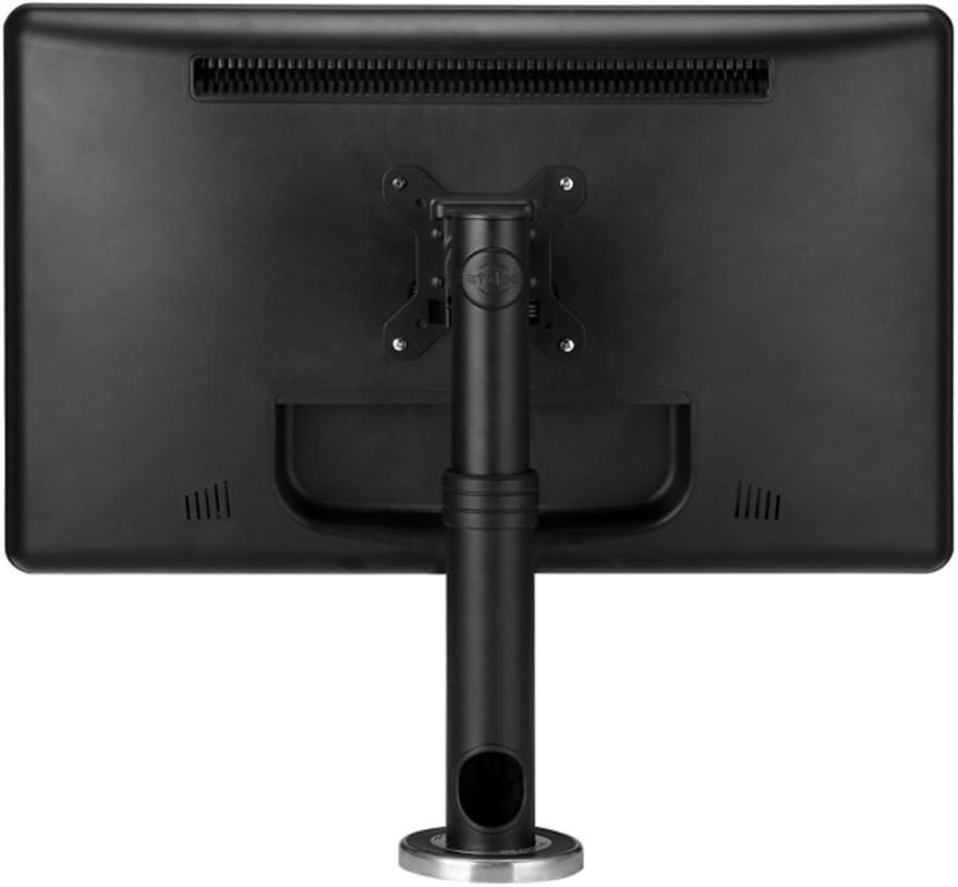 Black Adjustable Height Desktop Monitor Mount with VESA Support