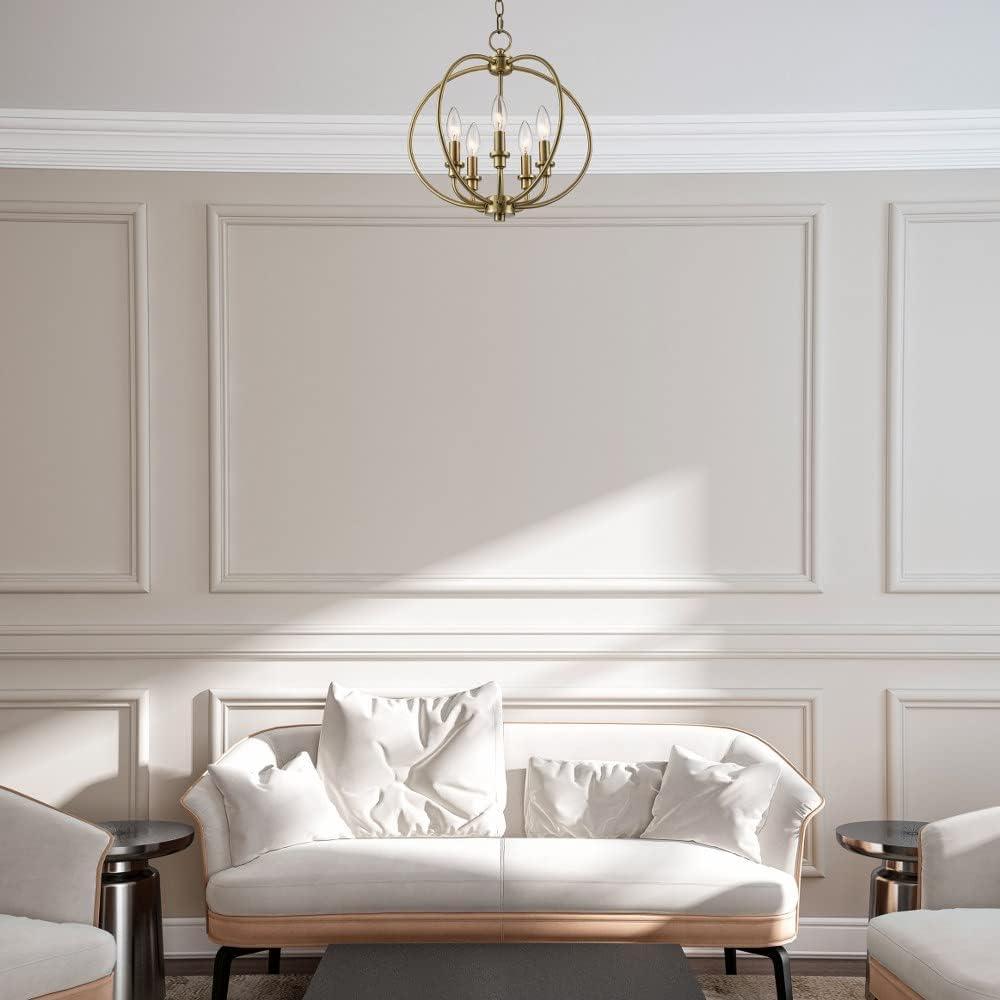Livex Lighting Milania 5 - Light Chandelier in  Brushed Nickel
