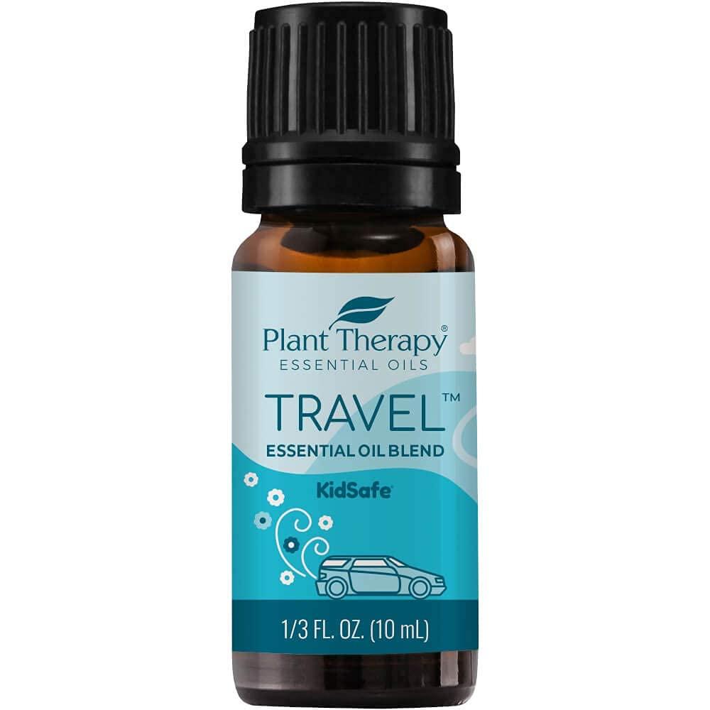 Plant Therapy Wood Grain Portable Diffuser Travel Pack, includes the Travel Essential Oil Blend 10 mL (1/3 oz) 100% Pure, Undiluted, Natural Aromatherapy, Therapeutic Grade