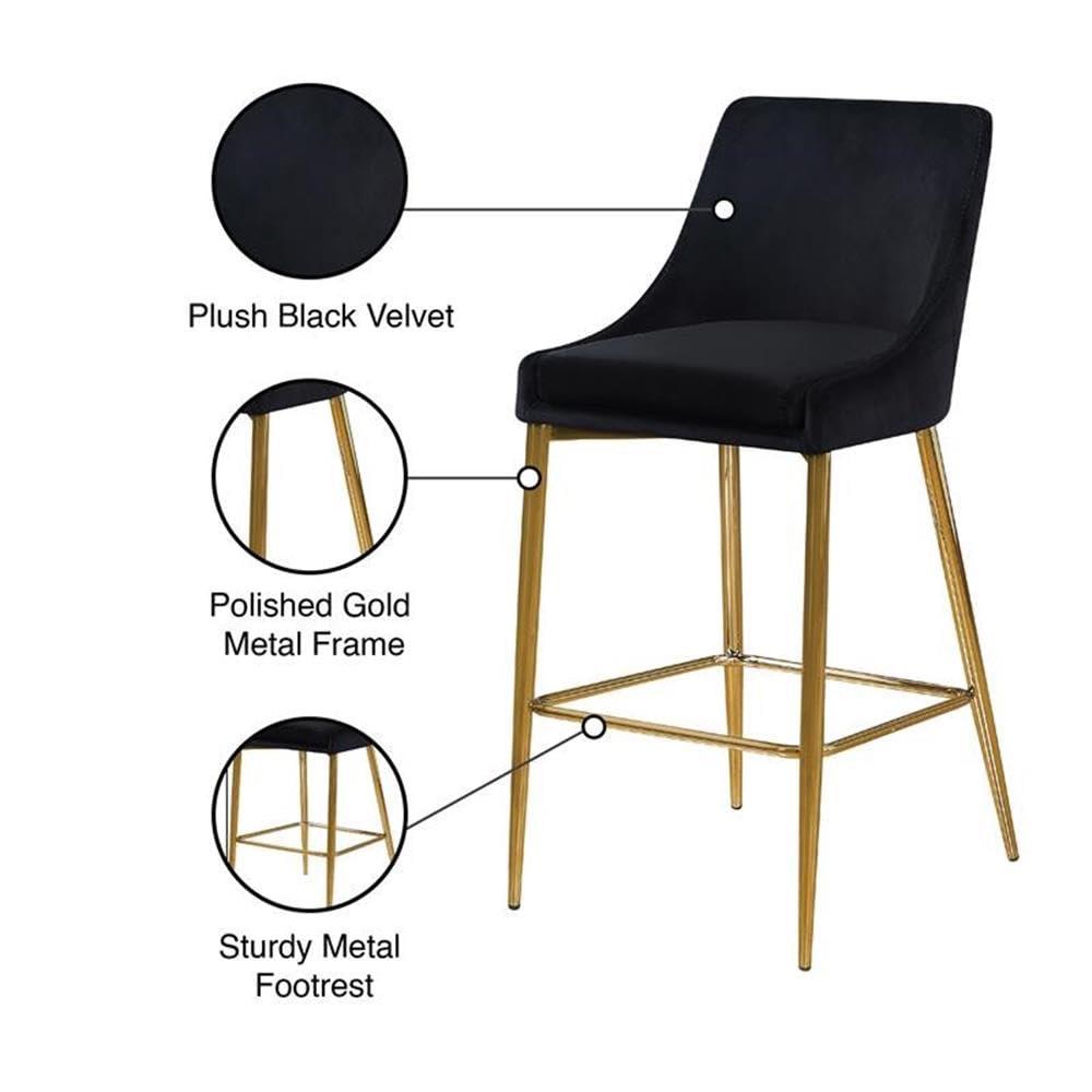 Ellenberger Upholstered Counter Stool with Metal Frame