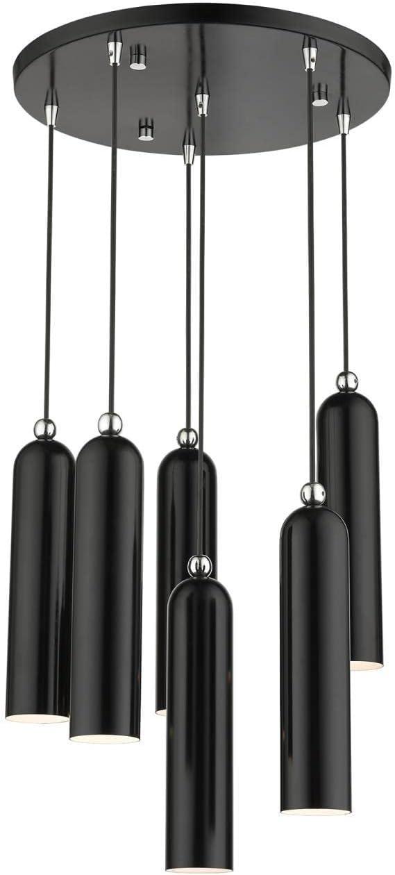 Livex Lighting Ardmore 6 - Light Pendant in  Shiny Black