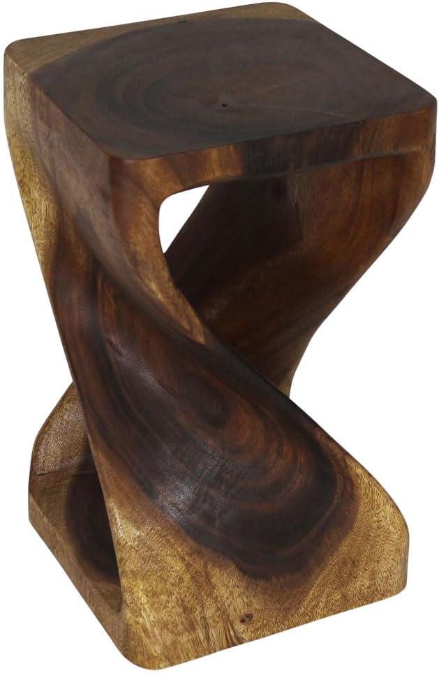 Haussmann® Original Wood Twist Stool 12 X 12 X 20 In High Walnut Oil