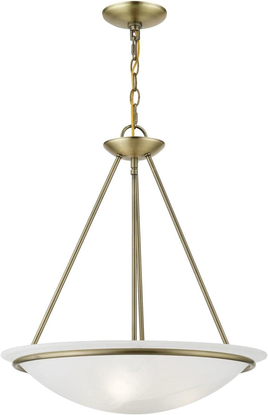Livex Lighting Newburgh 3 - Light Pendant in  Antique Brass