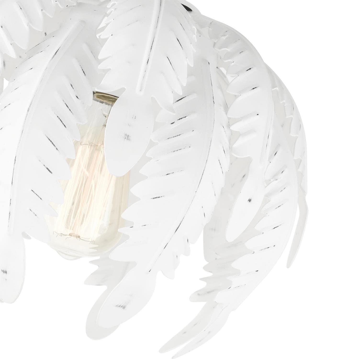 Livex Lighting Acanthus 1 - Light Semi-Flush Mount in  Antique White