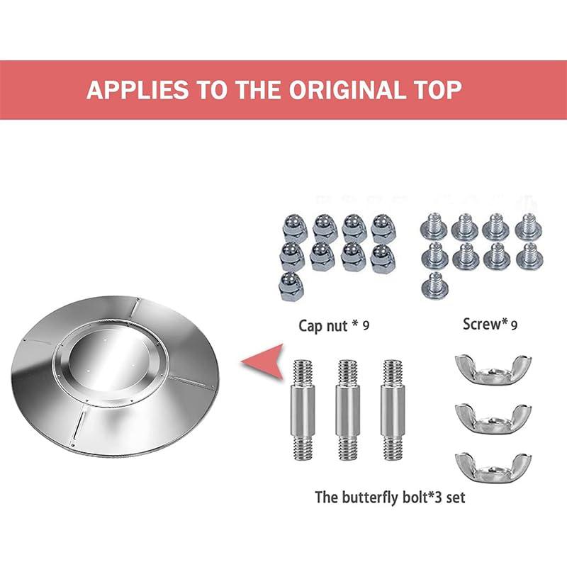 Outdoor Heaters for Patio Heater Replacement Parts-Bolt & Nut Set Patio Heater Reflector Shield Accessories Round Umbrella Outdoor Heaters for Patio Hardware