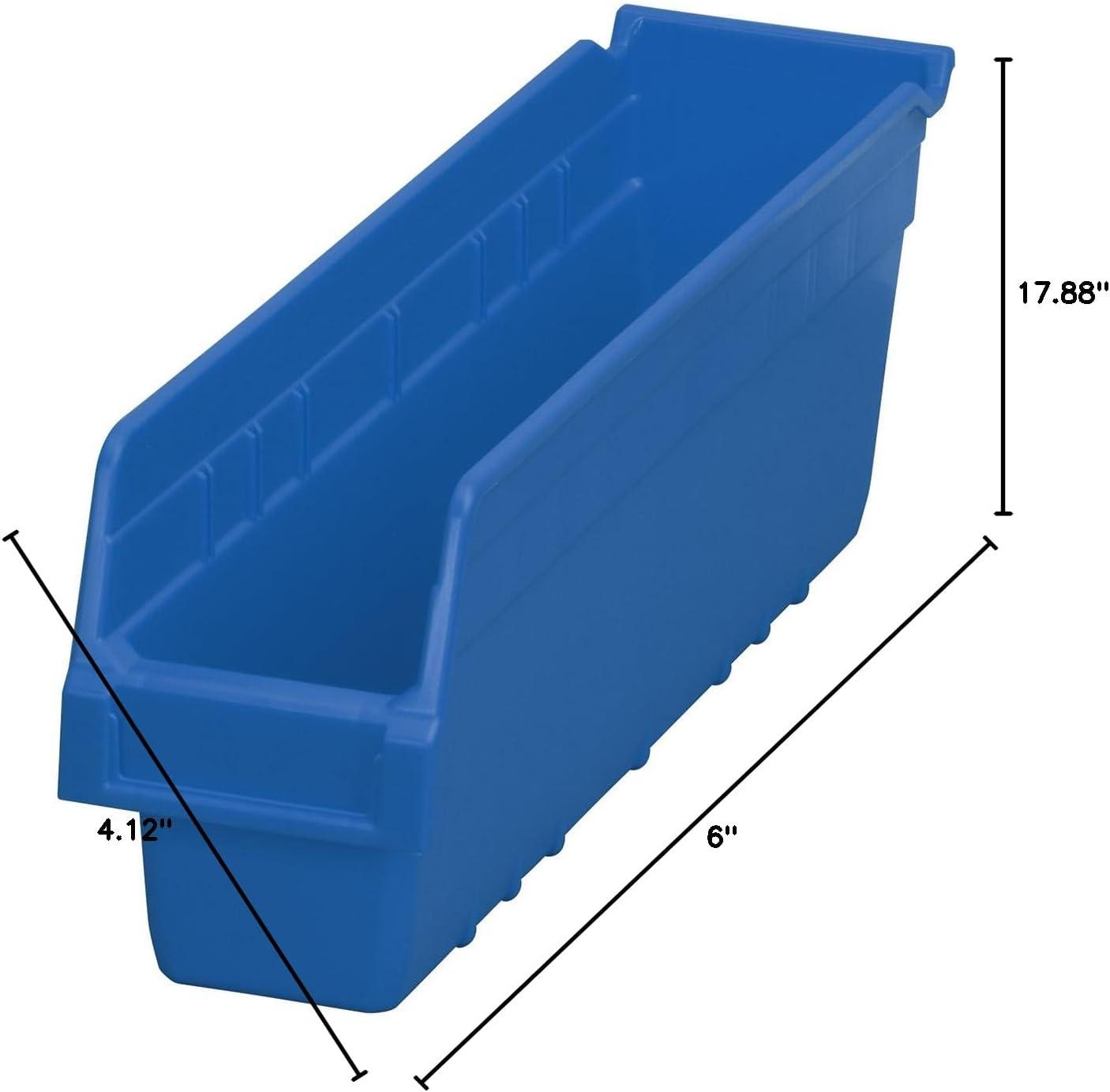 Blue Polypropylene 18-Inch Nesting Storage Bin