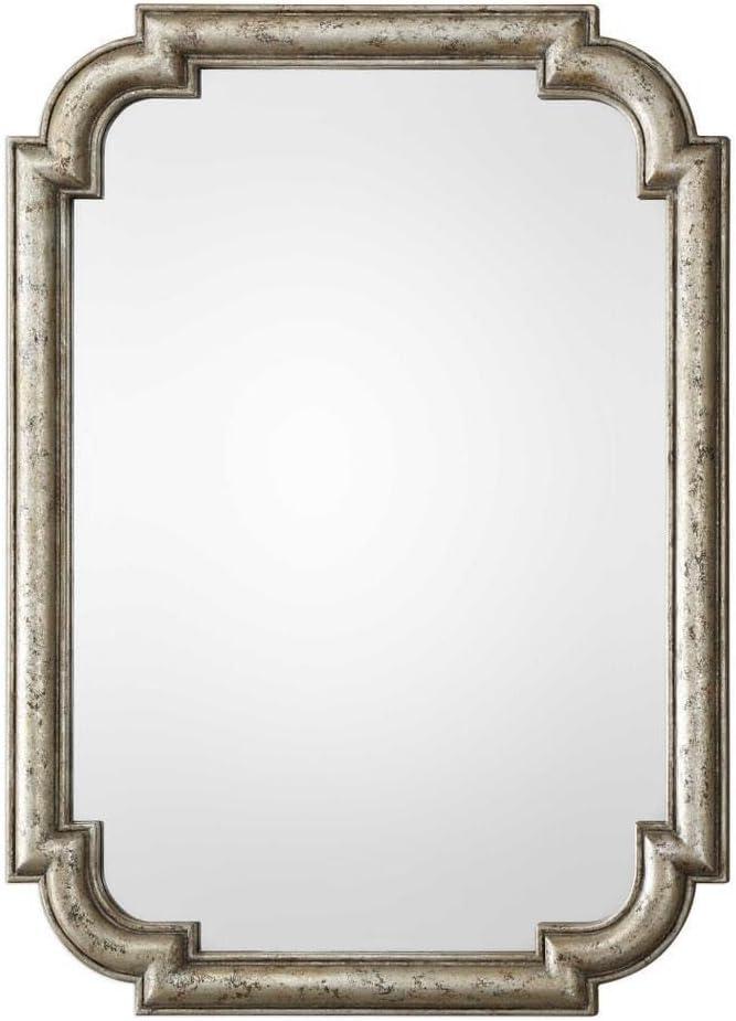 Calanna 45" Distressed Silver Leaf Wood Mirror