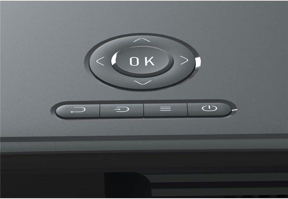 Restored ONN 720P HD Home Theater Projector with 6' HDMI Cable, Black, HDMI/USB/MicroSD/AV - Indoor & outdoor use 100096801 (Refurbished)