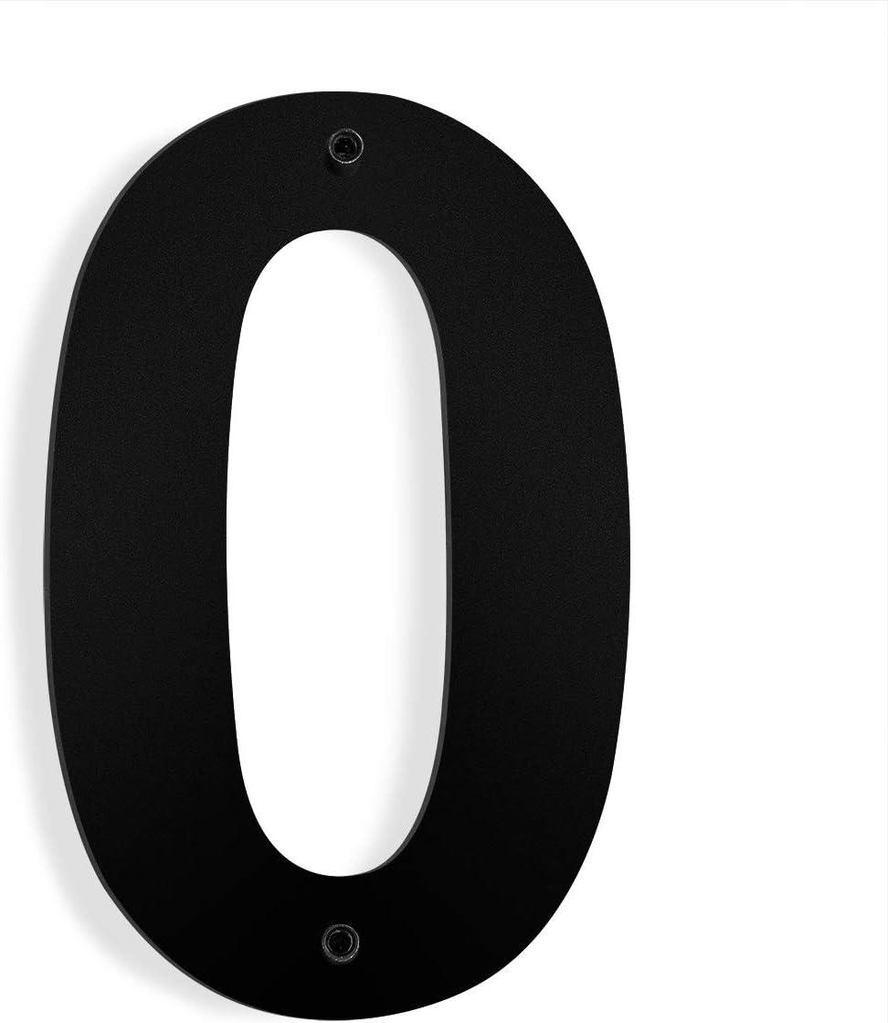 Barton Barton 6-Inch Floating Mount Steel House Number for Address Sign (Black)