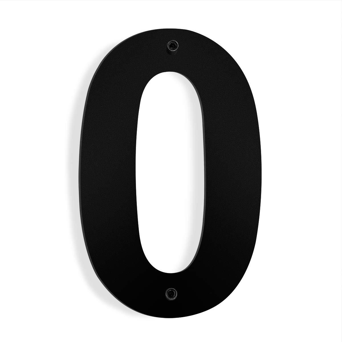 Barton Barton 6-Inch Floating Mount Steel House Number for Address Sign (Black)