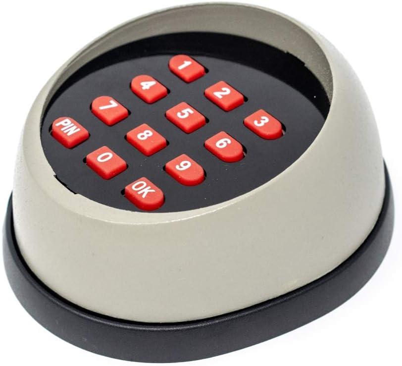 Compact Black and Red Wireless Gate Keypad