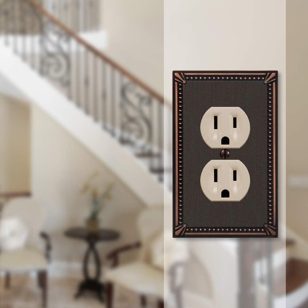 Imperial Beaded No Subject 1 - Gang Duplex Outlet Jumbo Wall Plate