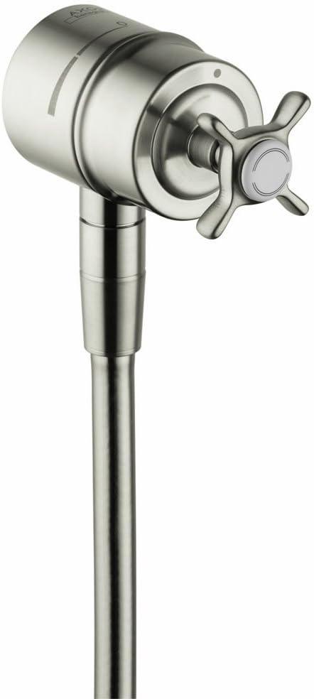 Axor Montreux Classic Brushed Nickel Cross Handle Wall-Mounted Valve