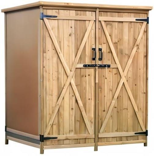 5 ft. W x 1 ft. 5 in. D Solid Wood Storage Shed