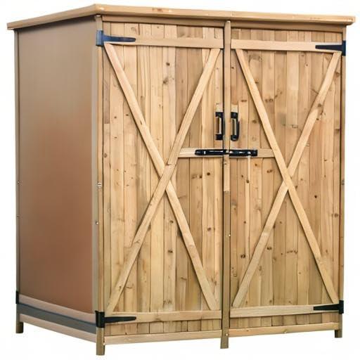 Hanover 5 ft. W x 1 ft. 5 in. D Solid Wood Storage Shed