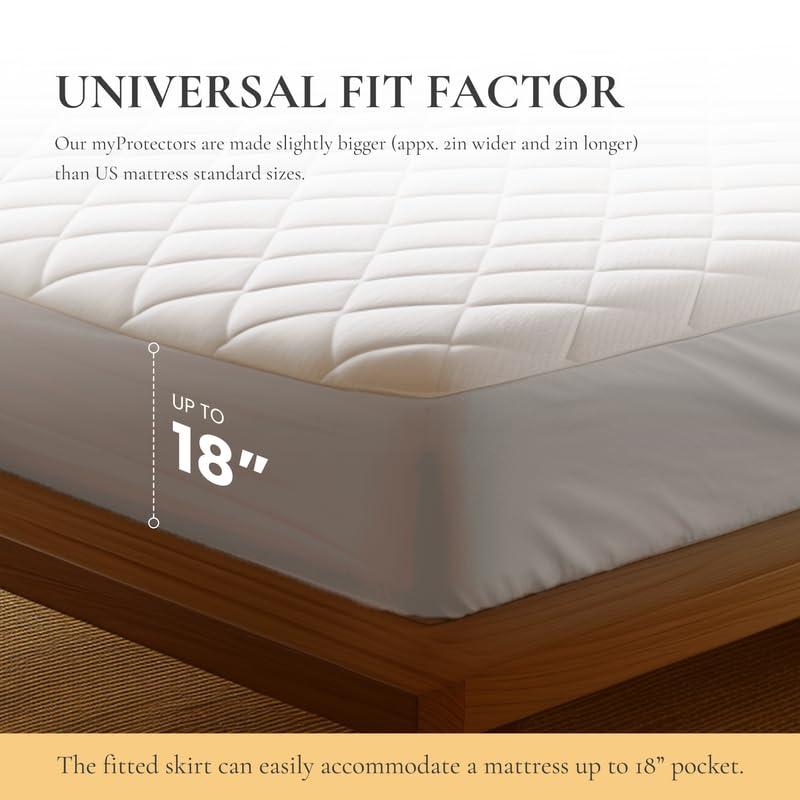 Sleep & Beyond Waterproof Fitted Mattress Protector Mattress Protector Case Pack