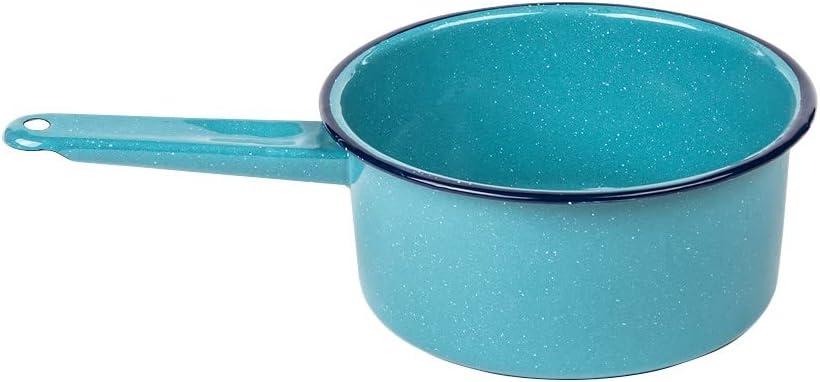 2-Quart Saucepan - Enamel on Steel Durable Non-Stick Cookware for Indoor & Outdoor Cooking - Dishwasher Safe, Non-Porous (Turquoise Blue)