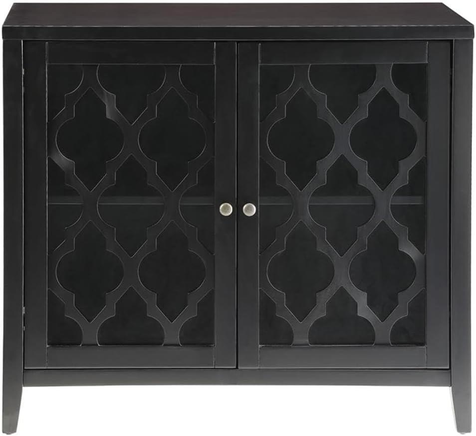 ACME Ceara Storage Console Table with Door in Black